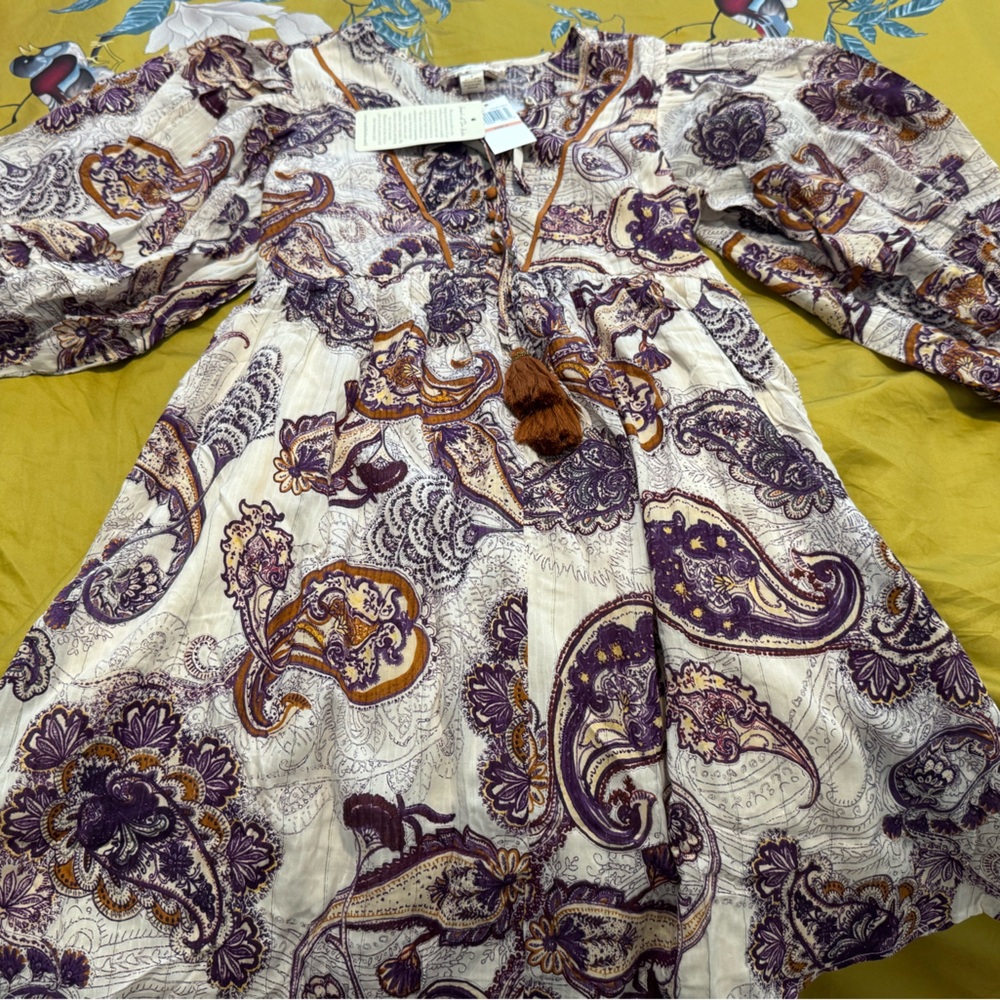 NWT Band of the Free Lyonette Paisley Wedding Guest Dress Sz S - Picture 8 of 8